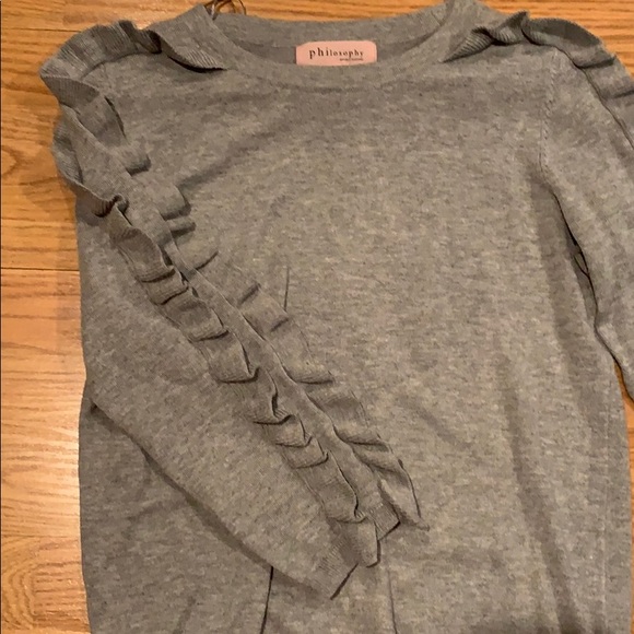 Grey Ruffle Sweater - Picture 2 of 3
